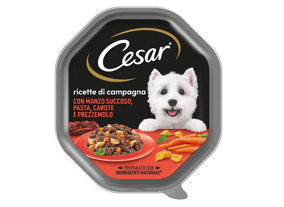 Cesar Ricette di Campagna manzo succoso, carote e prezzemolo 150gr