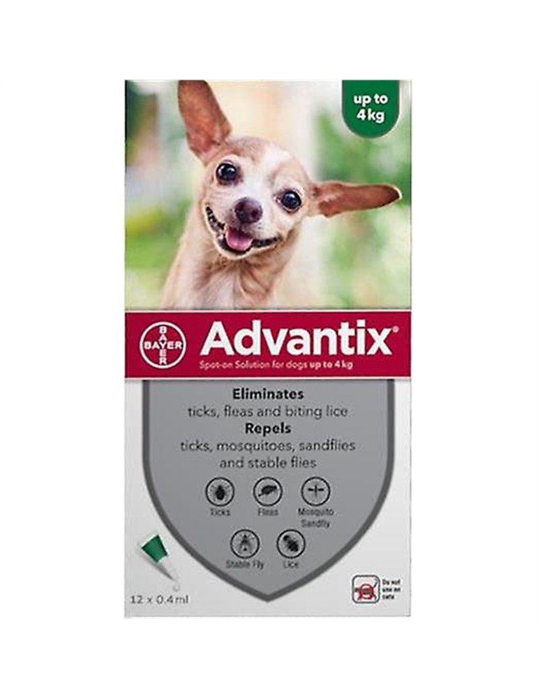 Advantix Spot-On per Cani fino a 4kg 4 pipette x 0,4ml