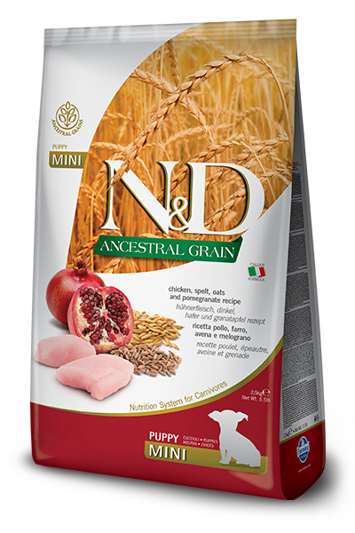 N&D Ancestral Grain Puppy Mini Pollo e Melograno 2,5Kg