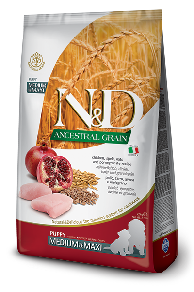 N&D Ancestral Grain Puppy Medium Pollo e Melograno 2,5Kg