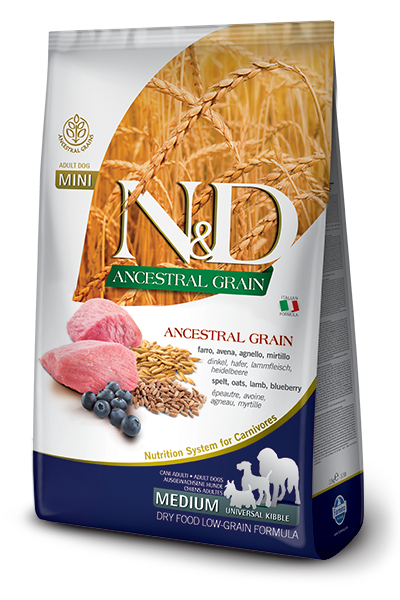 N&D Ancestral Grain Adult Medium Agnello e Mirtillo 2,5Kg