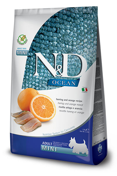 N&D DOG OCEAN aringa e Arancia Adult Mini kg.2,5