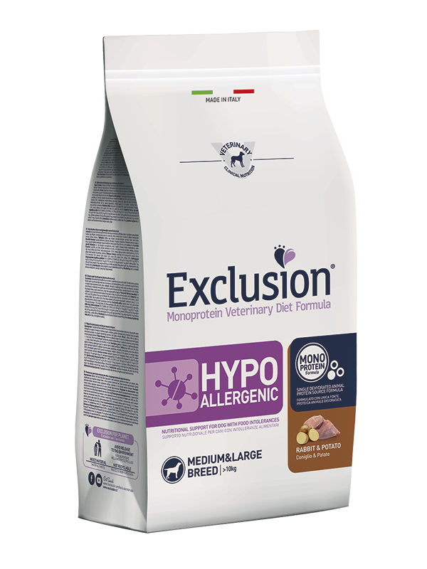 Exclusion Diet Hypoallergenic Medium/Large Coniglio e Patate 12 kg