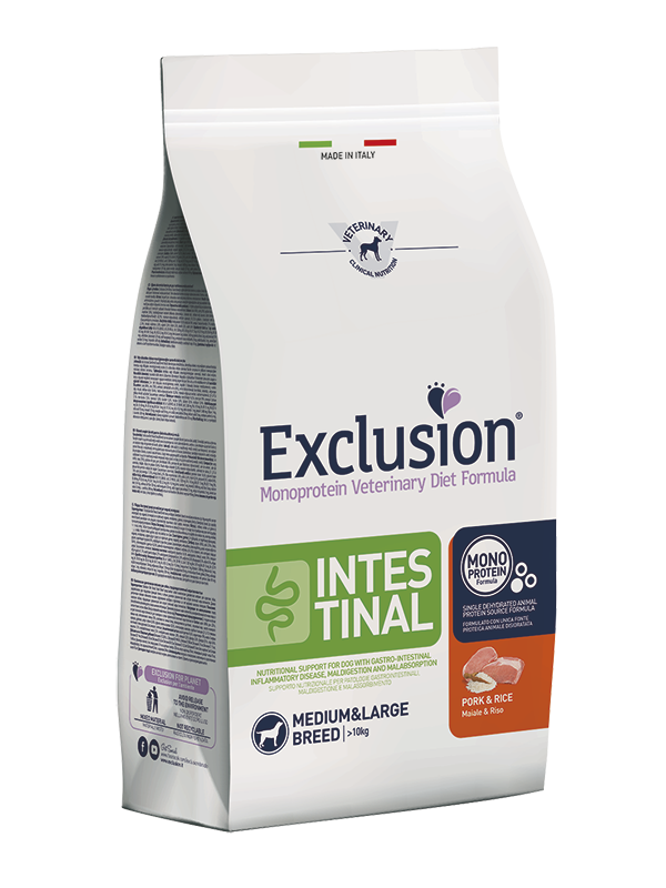 Exclusion Diet Intestinal Medium/Large Breed Maiale e Riso 2 kg 