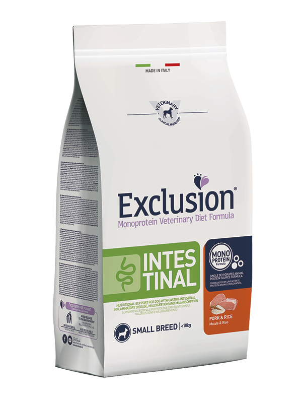 Exclusion Diet Intestinal Small Breed Maiale e Riso 2 kg 