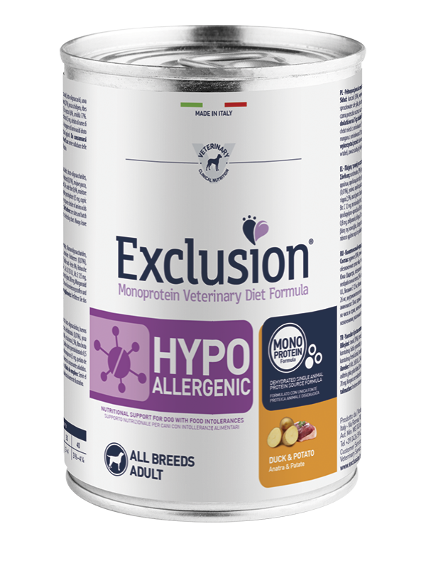 Exclusion Diet Hypoallergenic Anatra e Patate 400 gr