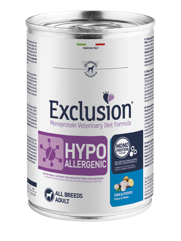 Exclusion Diet Hypoallergenic Pesce e Patate 400 gr