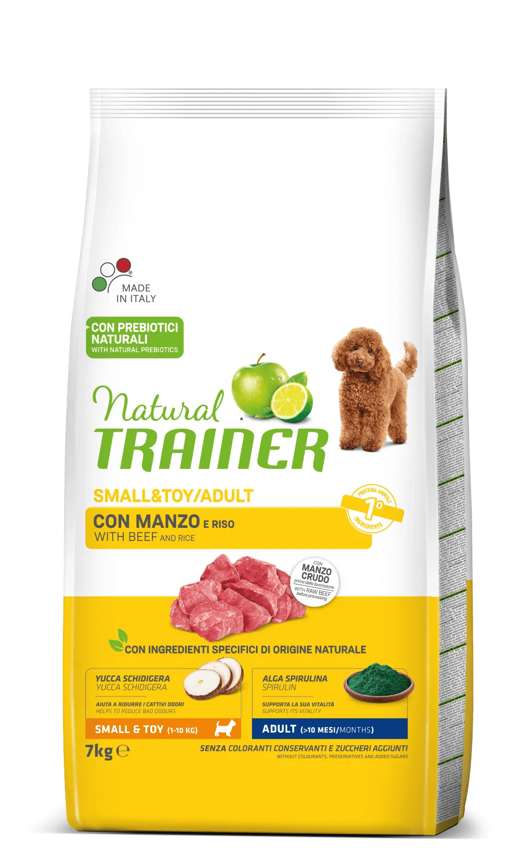 Trainer Natural Dog  Small & Toy Manzo e Riso 7kg