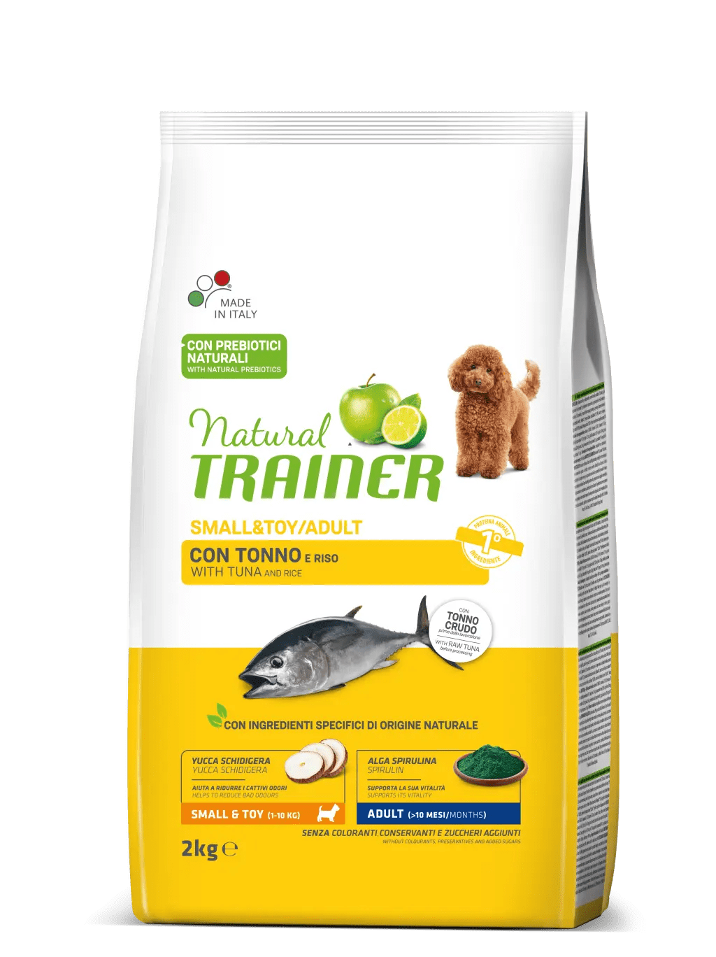 Trainer Natural Dog Adult Small & Toy Pesce e Riso	2kg