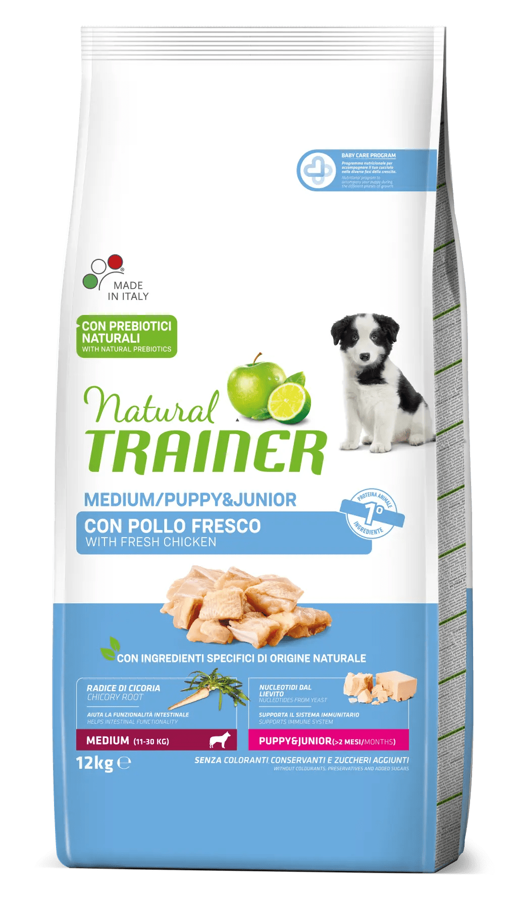 Trainer Natural Dog Medium Puppy & Junior Pollo Fresco 12kg