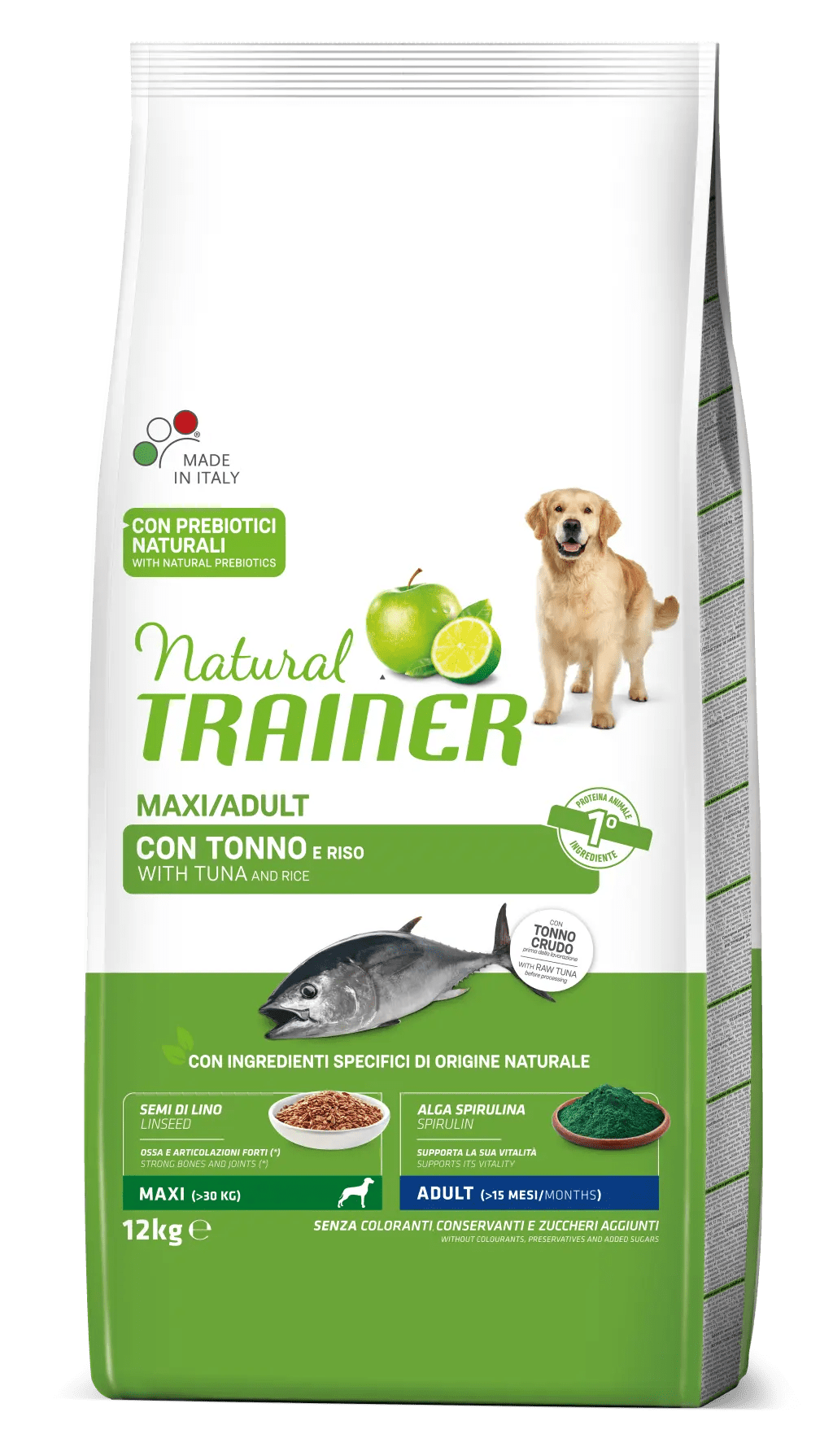 Trainer Natural Dog Maxi Adult Pesce e Riso	12kg