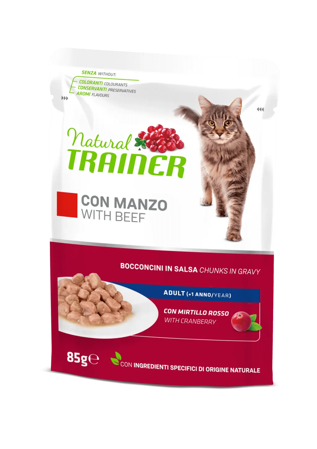 Trainer Natural Cat ADULT with BEEF Busta	85 gr