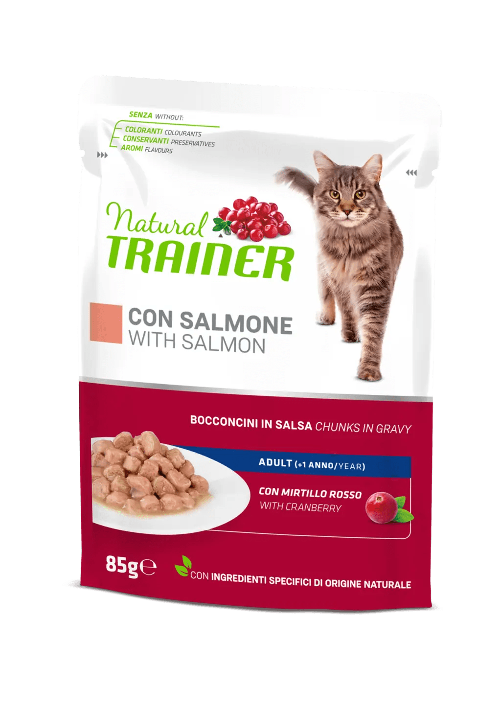 Trainer Natural Cat ADULT with SALMON Busta 85 gr