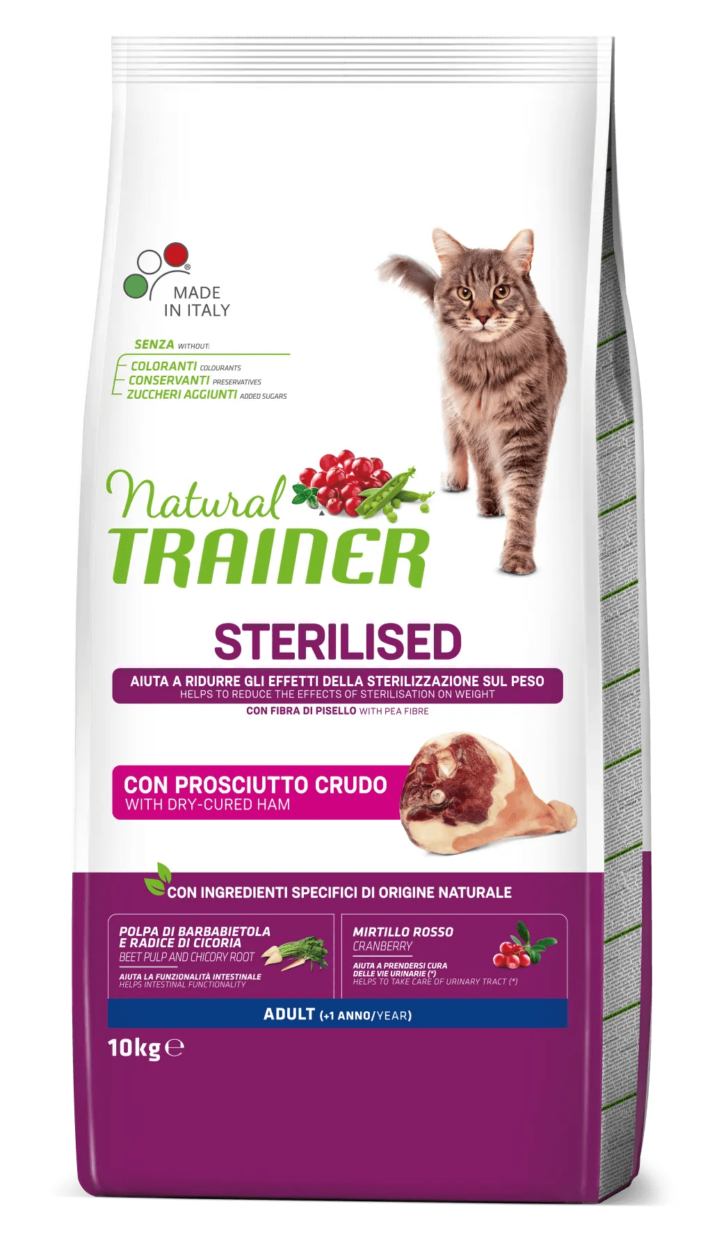 Trainer Natural Cat Adult Sterilised Prosciutto Crudo 10 kg