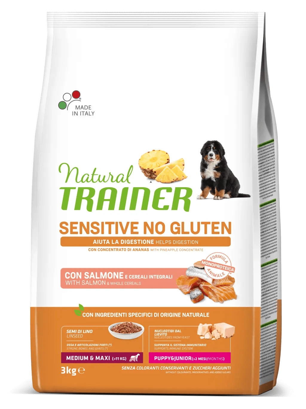 Sensitive No Gluten Puppy Medio/Maxi Salmone 3kg