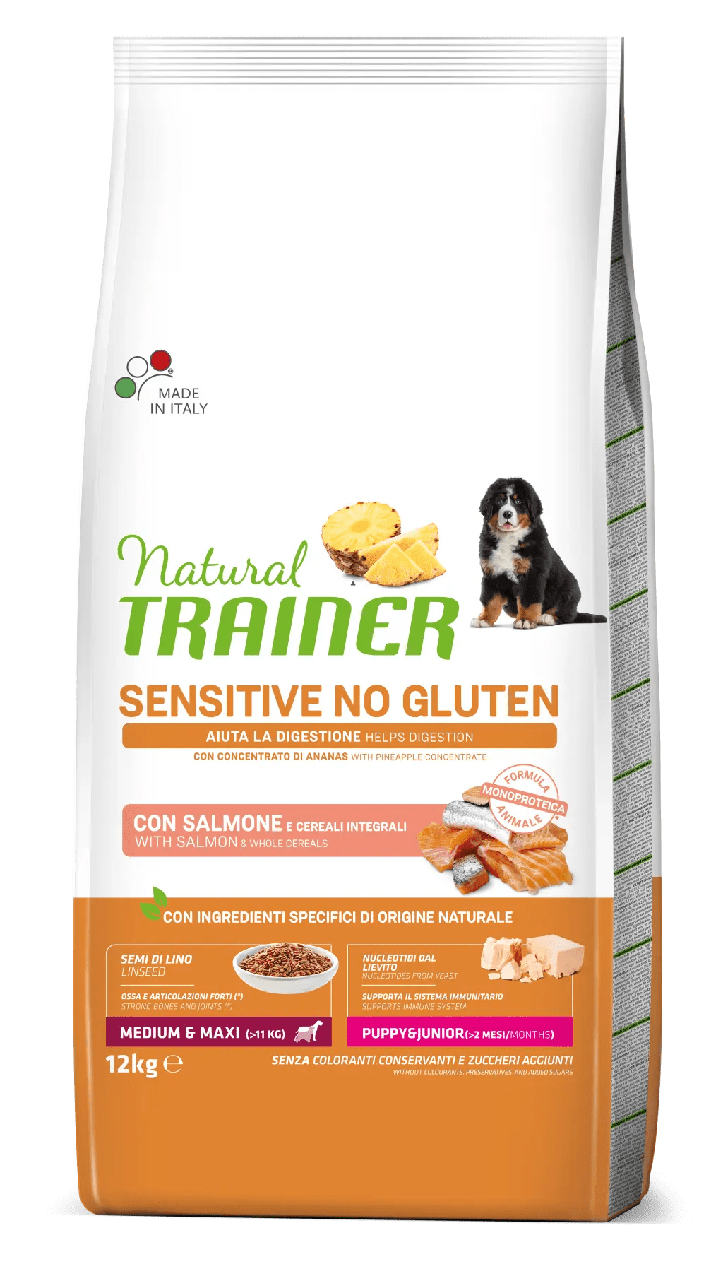 Sensitive No Gluten Puppy Medio/Maxi Salmone 12 kg